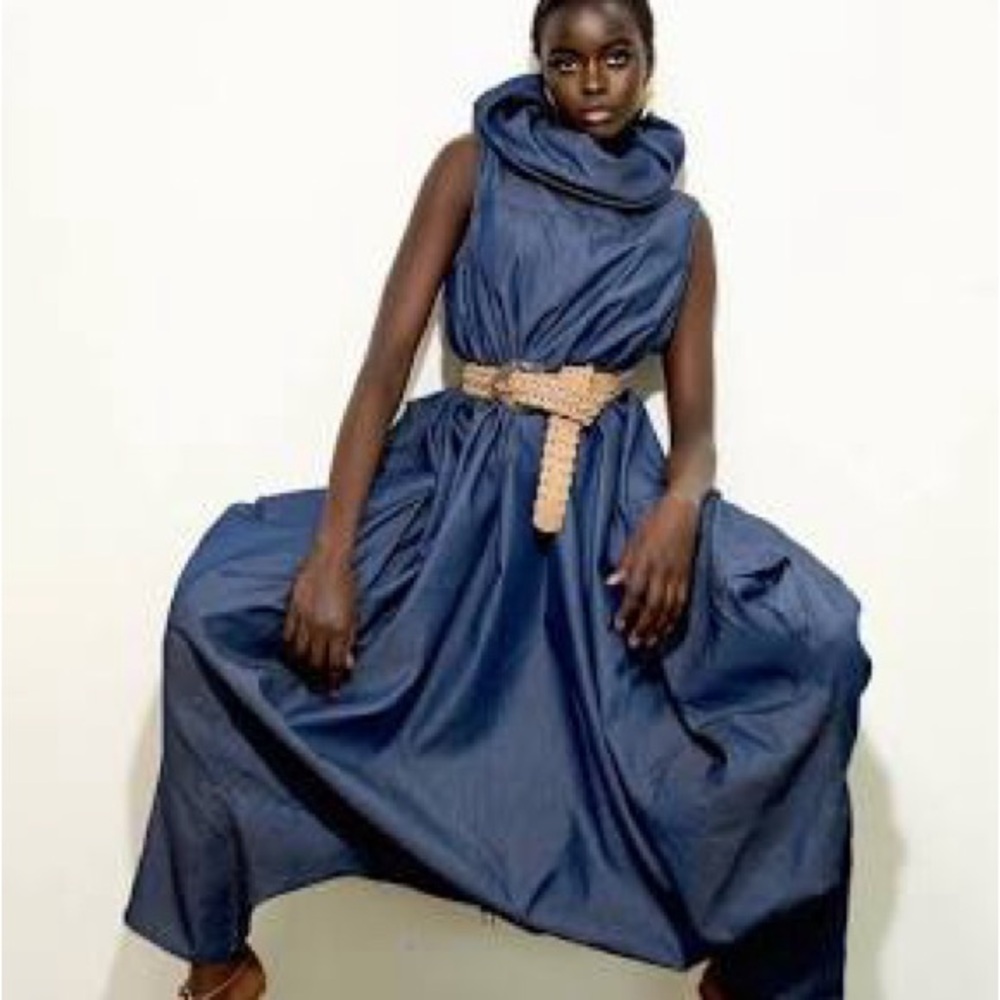 Chic Navy Jumpsuit with Belt